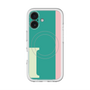 スリムプロテクションプレミアムケース with MagSafe［ オリジナル - initial color line - I green ］