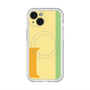 スリムプロテクションプレミアムケース with MagSafe［ オリジナル - initial color line - I yellow ］
