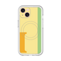 スリムプロテクションプレミアムケース with MagSafe［ オリジナル - initial color line - I yellow ］