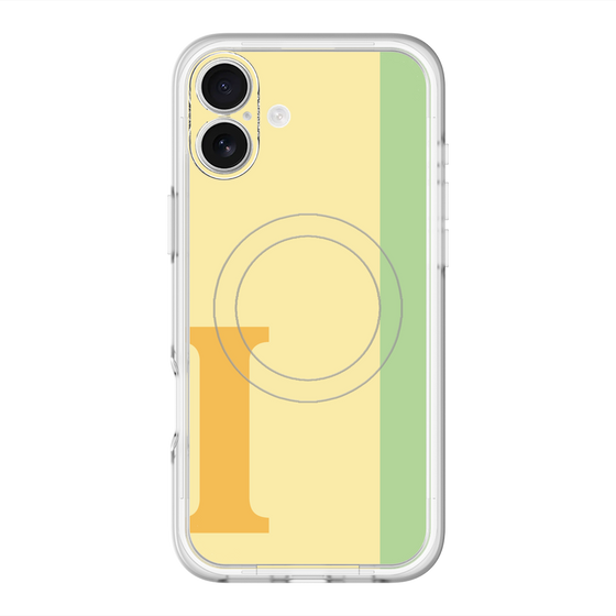 スリムプロテクションプレミアムケース with MagSafe［ オリジナル - initial color line - I yellow ］