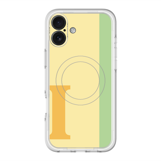 スリムプロテクションプレミアムケース with MagSafe［ オリジナル - initial color line - I yellow ］