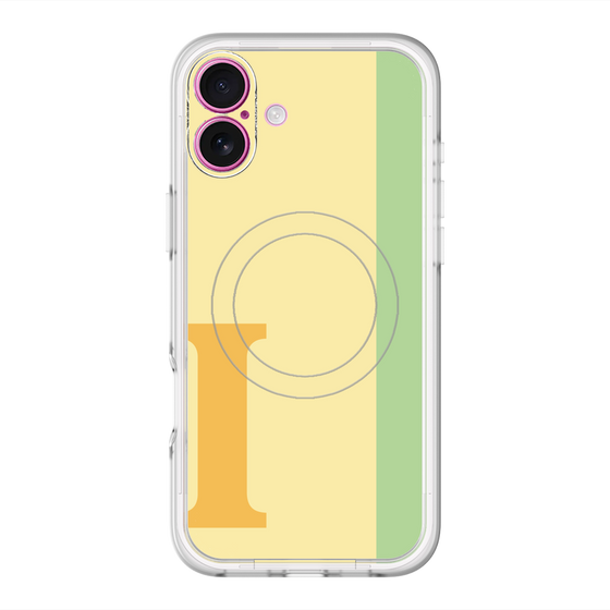 スリムプロテクションプレミアムケース with MagSafe［ オリジナル - initial color line - I yellow ］