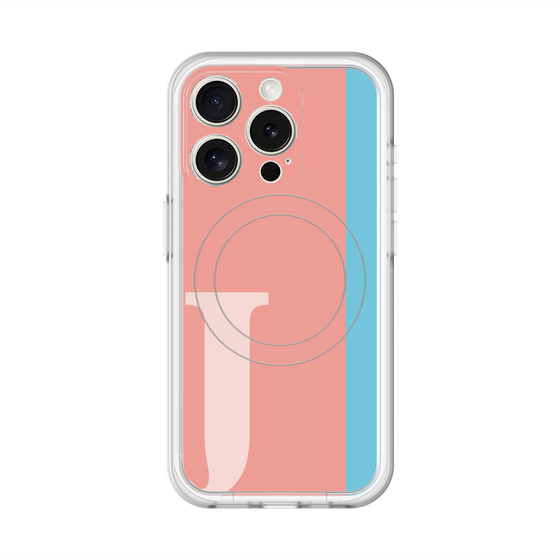 スリムプロテクションプレミアムケース with MagSafe［ オリジナル - initial color line - J pink ］