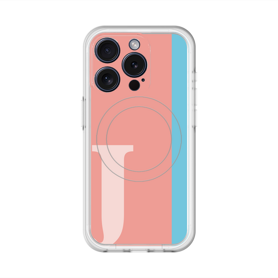 スリムプロテクションプレミアムケース with MagSafe［ オリジナル - initial color line - J pink ］