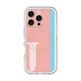 スリムプロテクションプレミアムケース with MagSafe［ オリジナル - initial color line - J pink ］