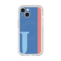 スリムプロテクションプレミアムケース with MagSafe［ オリジナル - initial color line - J blue ］