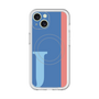 スリムプロテクションプレミアムケース with MagSafe［ オリジナル - initial color line - J blue ］