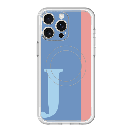 スリムプロテクションプレミアムケース with MagSafe［ オリジナル - initial color line - J blue ］