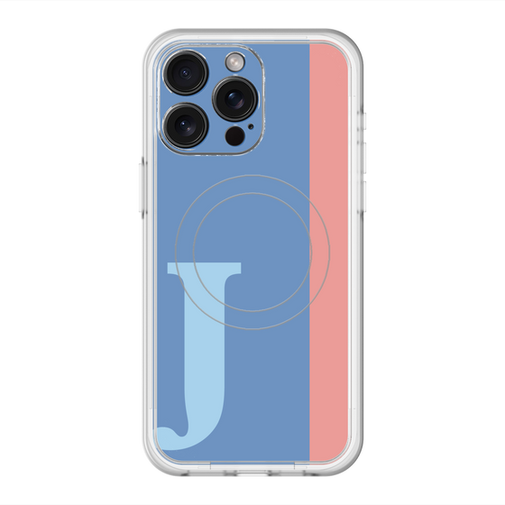 スリムプロテクションプレミアムケース with MagSafe［ オリジナル - initial color line - J blue ］