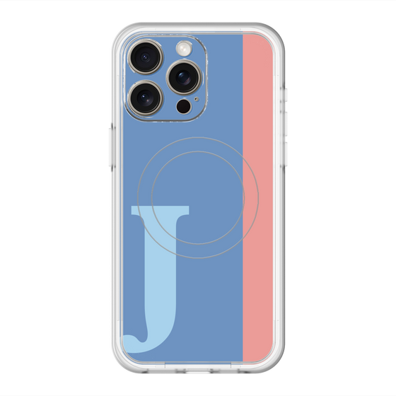 スリムプロテクションプレミアムケース with MagSafe［ オリジナル - initial color line - J blue ］