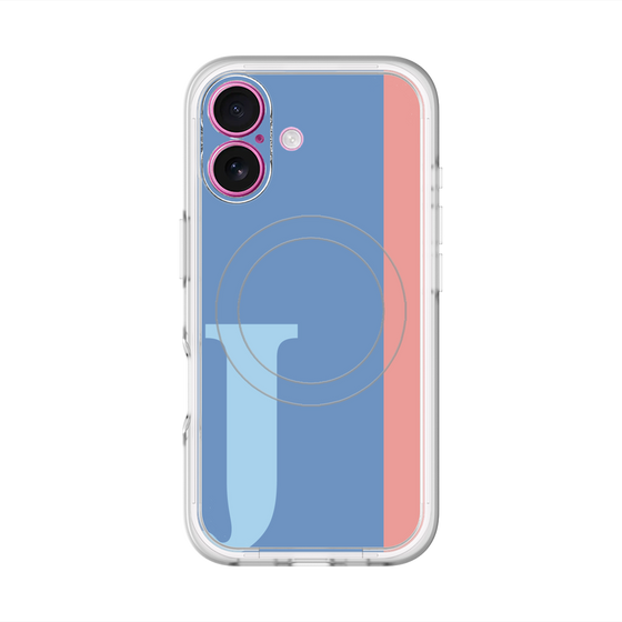 スリムプロテクションプレミアムケース with MagSafe［ オリジナル - initial color line - J blue ］