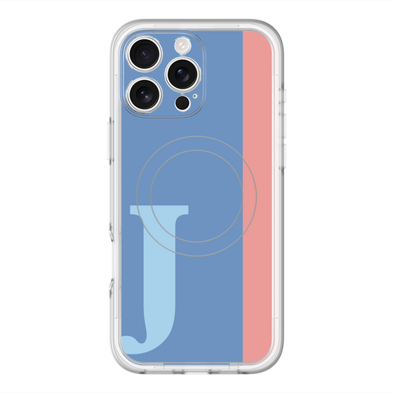 スリムプロテクションプレミアムケース with MagSafe［ オリジナル - initial color line - J blue ］