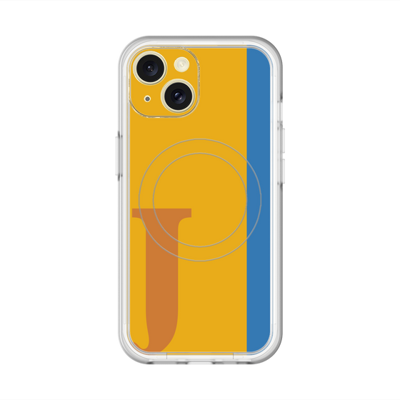 スリムプロテクションプレミアムケース with MagSafe［ オリジナル - initial color line - J orange ］