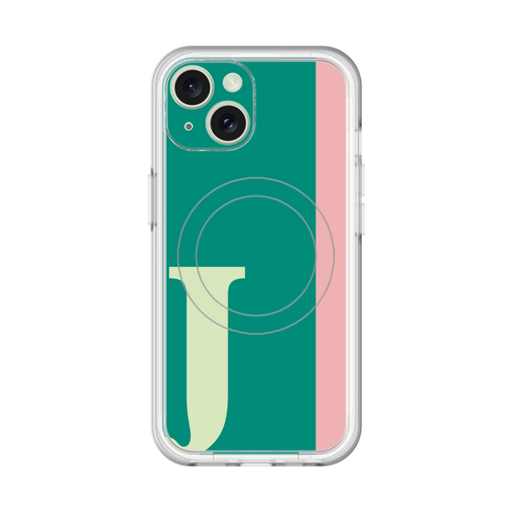 スリムプロテクションプレミアムケース with MagSafe［ オリジナル - initial color line - J green ］