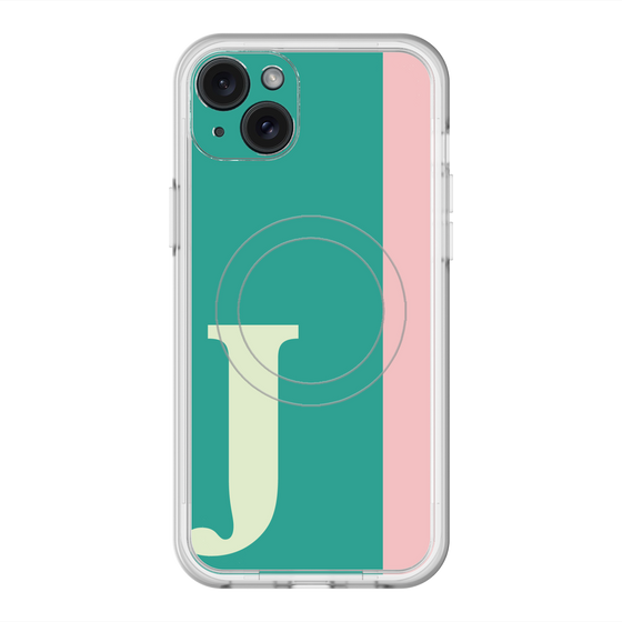 スリムプロテクションプレミアムケース with MagSafe［ オリジナル - initial color line - J green ］