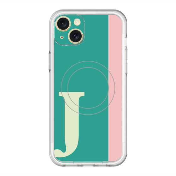 スリムプロテクションプレミアムケース with MagSafe［ オリジナル - initial color line - J green ］