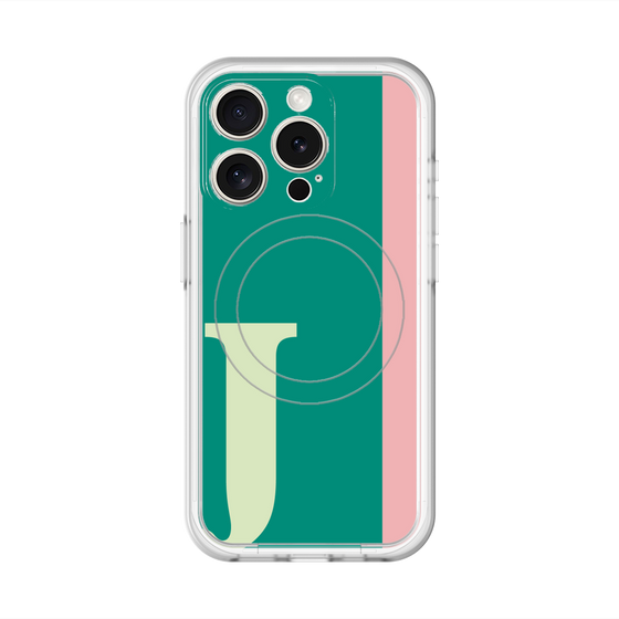 スリムプロテクションプレミアムケース with MagSafe［ オリジナル - initial color line - J green ］