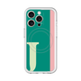 スリムプロテクションプレミアムケース with MagSafe［ オリジナル - initial color line - J green ］