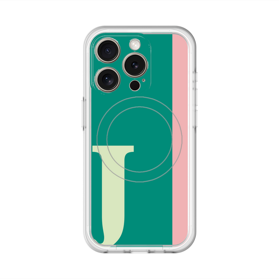 スリムプロテクションプレミアムケース with MagSafe［ オリジナル - initial color line - J green ］