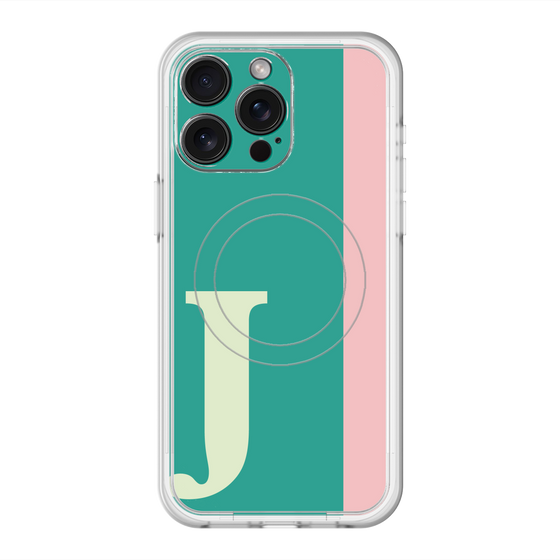 スリムプロテクションプレミアムケース with MagSafe［ オリジナル - initial color line - J green ］