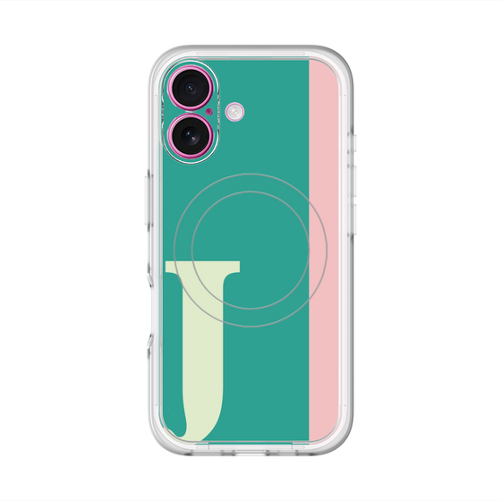 スリムプロテクションプレミアムケース with MagSafe［ オリジナル - initial color line - J green ］