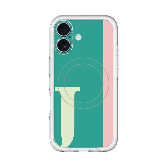 スリムプロテクションプレミアムケース with MagSafe［ オリジナル - initial color line - J green ］