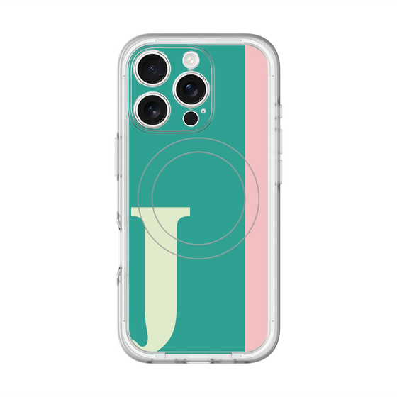 スリムプロテクションプレミアムケース with MagSafe［ オリジナル - initial color line - J green ］