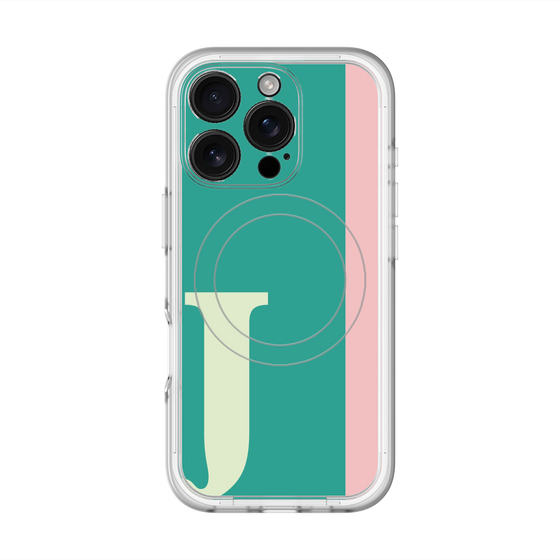 スリムプロテクションプレミアムケース with MagSafe［ オリジナル - initial color line - J green ］
