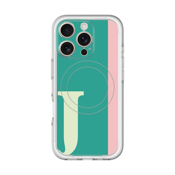 スリムプロテクションプレミアムケース with MagSafe［ オリジナル - initial color line - J green ］