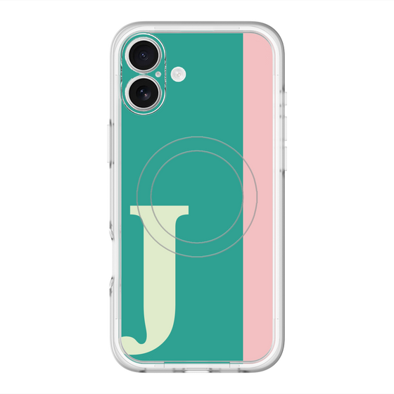 スリムプロテクションプレミアムケース with MagSafe［ オリジナル - initial color line - J green ］