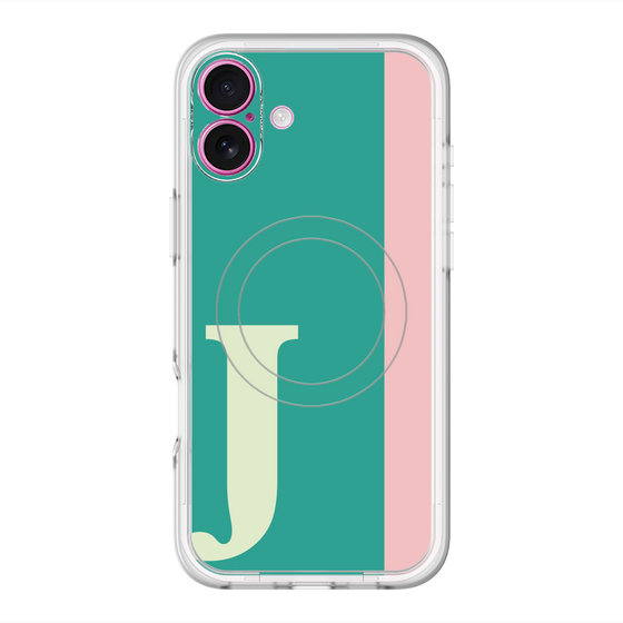 スリムプロテクションプレミアムケース with MagSafe［ オリジナル - initial color line - J green ］