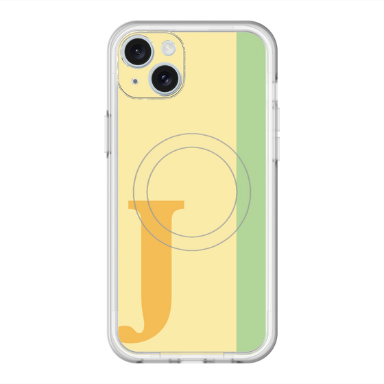 スリムプロテクションプレミアムケース with MagSafe［ オリジナル - initial color line - J yellow ］