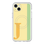スリムプロテクションプレミアムケース with MagSafe［ オリジナル - initial color line - J yellow ］