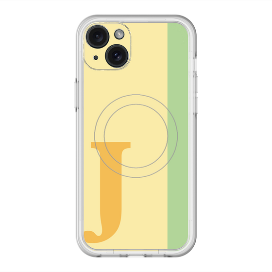 スリムプロテクションプレミアムケース with MagSafe［ オリジナル - initial color line - J yellow ］