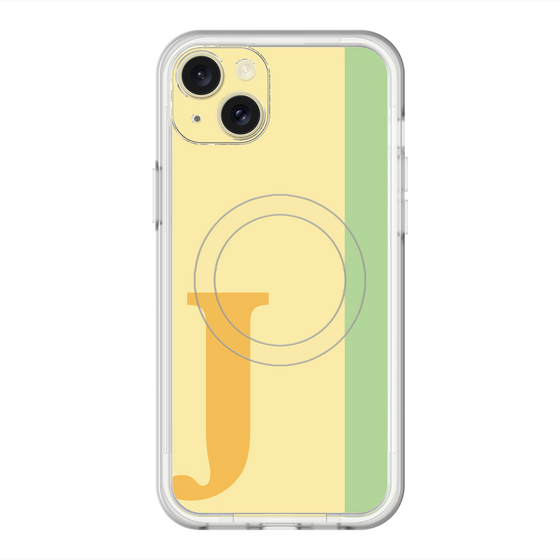 スリムプロテクションプレミアムケース with MagSafe［ オリジナル - initial color line - J yellow ］
