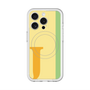 スリムプロテクションプレミアムケース with MagSafe［ オリジナル - initial color line - J yellow ］