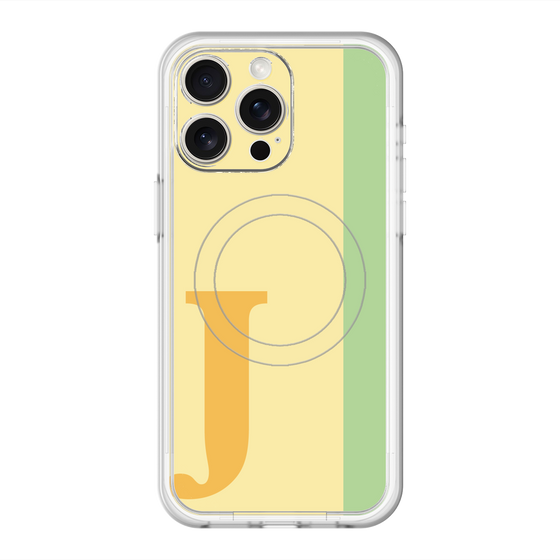 スリムプロテクションプレミアムケース with MagSafe［ オリジナル - initial color line - J yellow ］