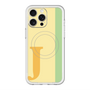 スリムプロテクションプレミアムケース with MagSafe［ オリジナル - initial color line - J yellow ］