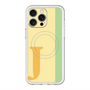 スリムプロテクションプレミアムケース with MagSafe［ オリジナル - initial color line - J yellow ］