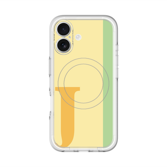 スリムプロテクションプレミアムケース with MagSafe［ オリジナル - initial color line - J yellow ］