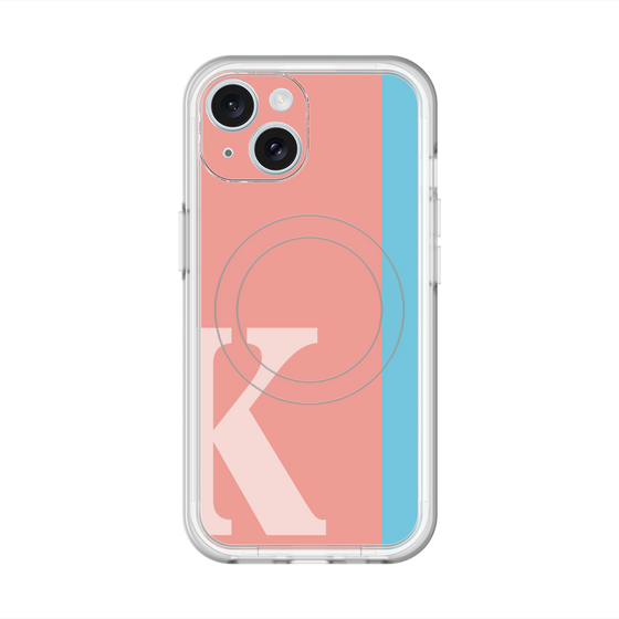 スリムプロテクションプレミアムケース with MagSafe［ オリジナル - initial color line - K pink ］