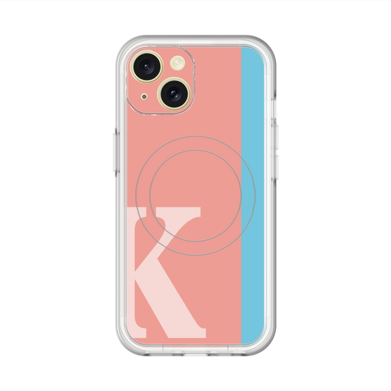 スリムプロテクションプレミアムケース with MagSafe［ オリジナル - initial color line - K pink ］