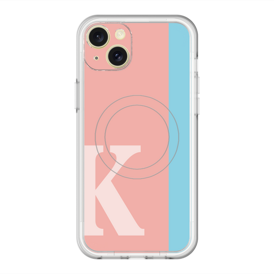 スリムプロテクションプレミアムケース with MagSafe［ オリジナル - initial color line - K pink ］