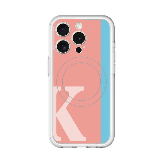 スリムプロテクションプレミアムケース with MagSafe［ オリジナル - initial color line - K pink ］