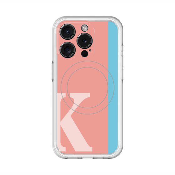 スリムプロテクションプレミアムケース with MagSafe［ オリジナル - initial color line - K pink ］