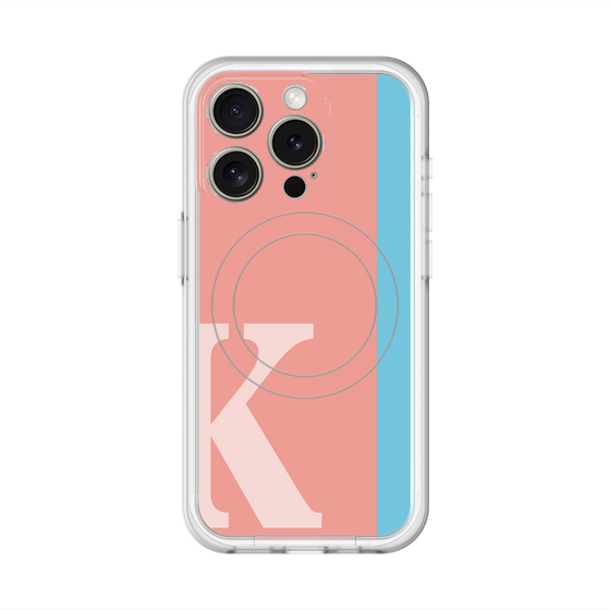 スリムプロテクションプレミアムケース with MagSafe［ オリジナル - initial color line - K pink ］