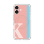 スリムプロテクションプレミアムケース with MagSafe［ オリジナル - initial color line - K pink ］