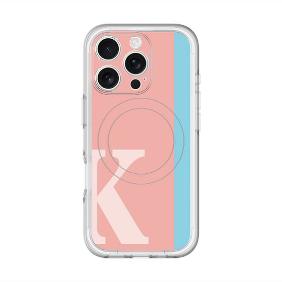 スリムプロテクションプレミアムケース with MagSafe［ オリジナル - initial color line - K pink ］