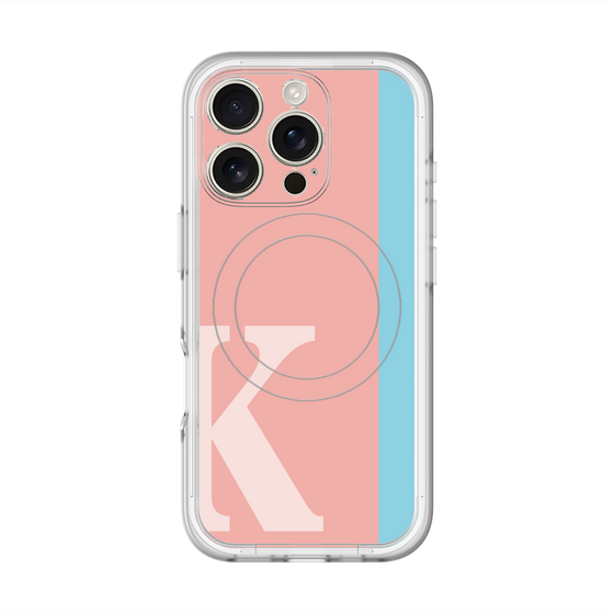 スリムプロテクションプレミアムケース with MagSafe［ オリジナル - initial color line - K pink ］