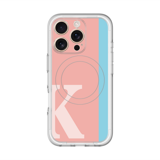 スリムプロテクションプレミアムケース with MagSafe［ オリジナル - initial color line - K pink ］